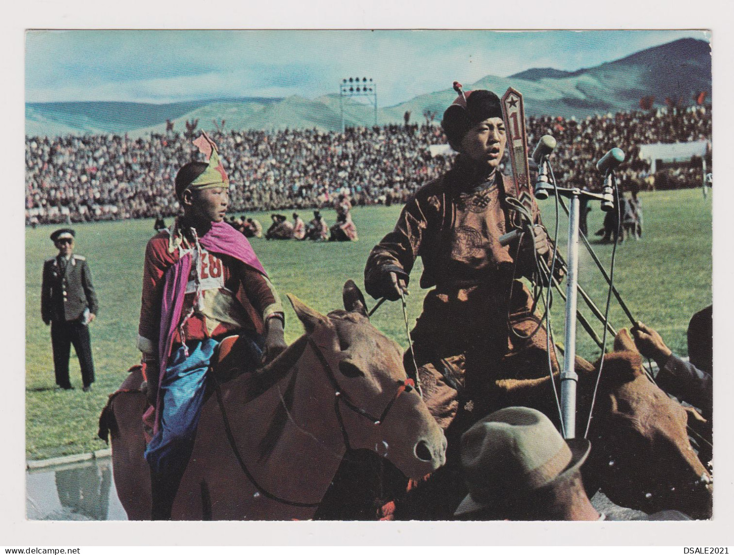 Mongolia Mongolian Boys Traditional Horse Riders, View Vintage Photo Postcard RPPc (68066) - Mongolië