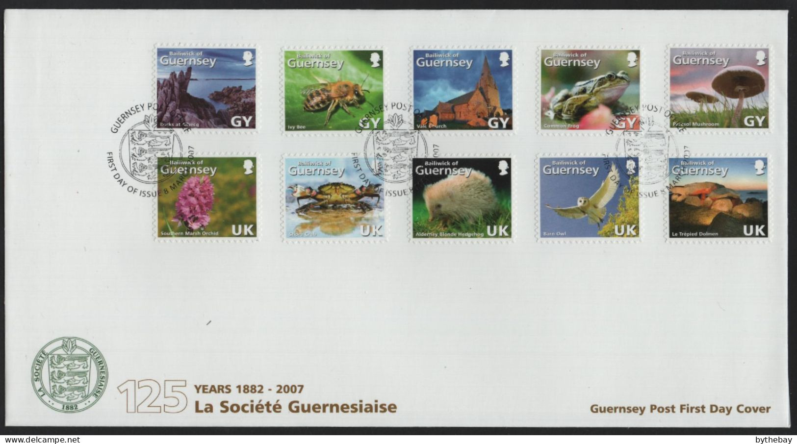 Guernsey 2007 FDC Sc 925a-925j La Societe Guernesiaise 125th Ann - Guernesey