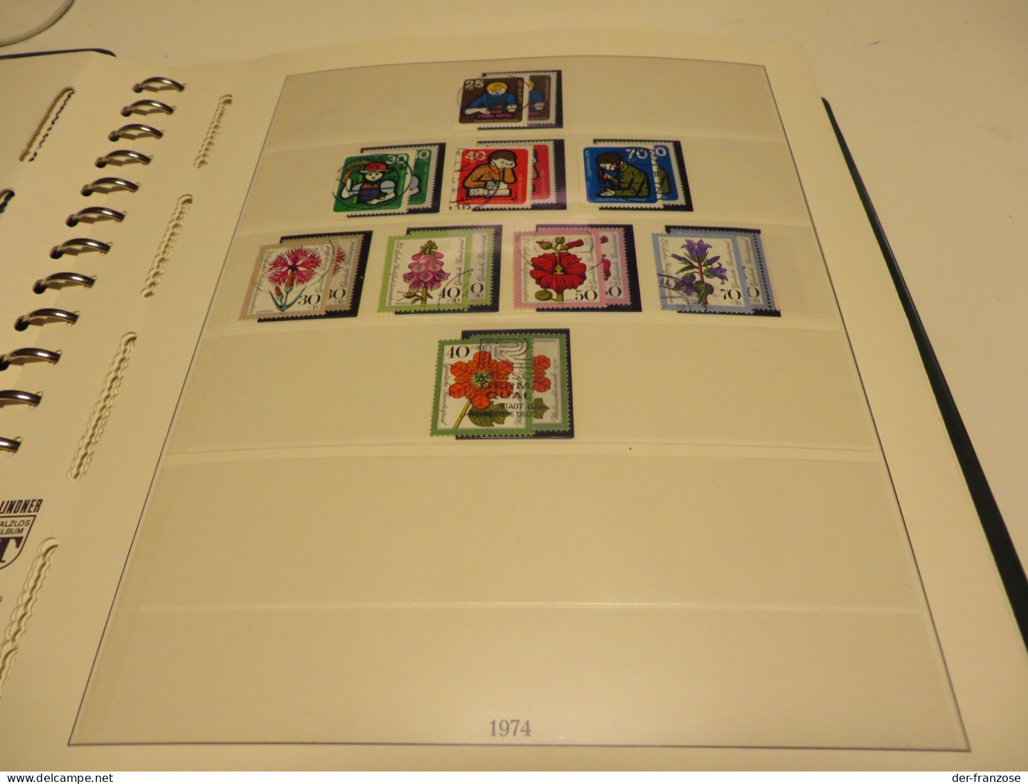 DT. - BUND  1974 Bis 1983  O /  ** /  MARKEN  Auf LINDNER - T - SEITEN  Im  RINGBINDER - Collections (en Albums)