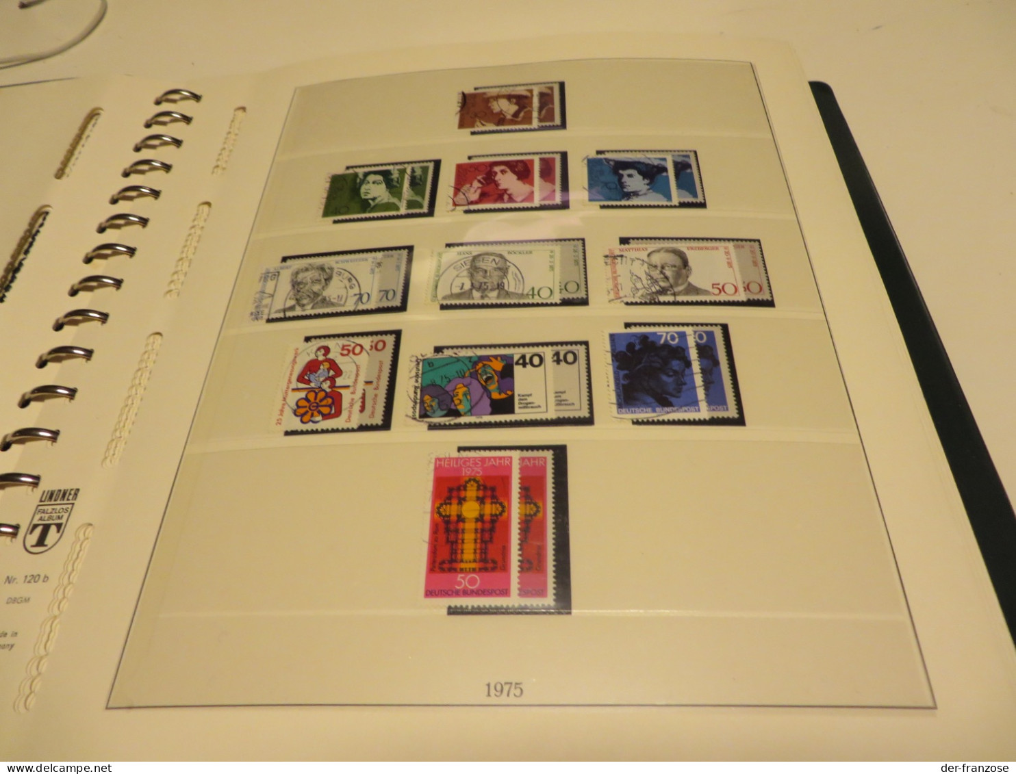 DT. - BUND  1974 bis 1983  o /  ** /  MARKEN  auf LINDNER - T - SEITEN  im  RINGBINDER