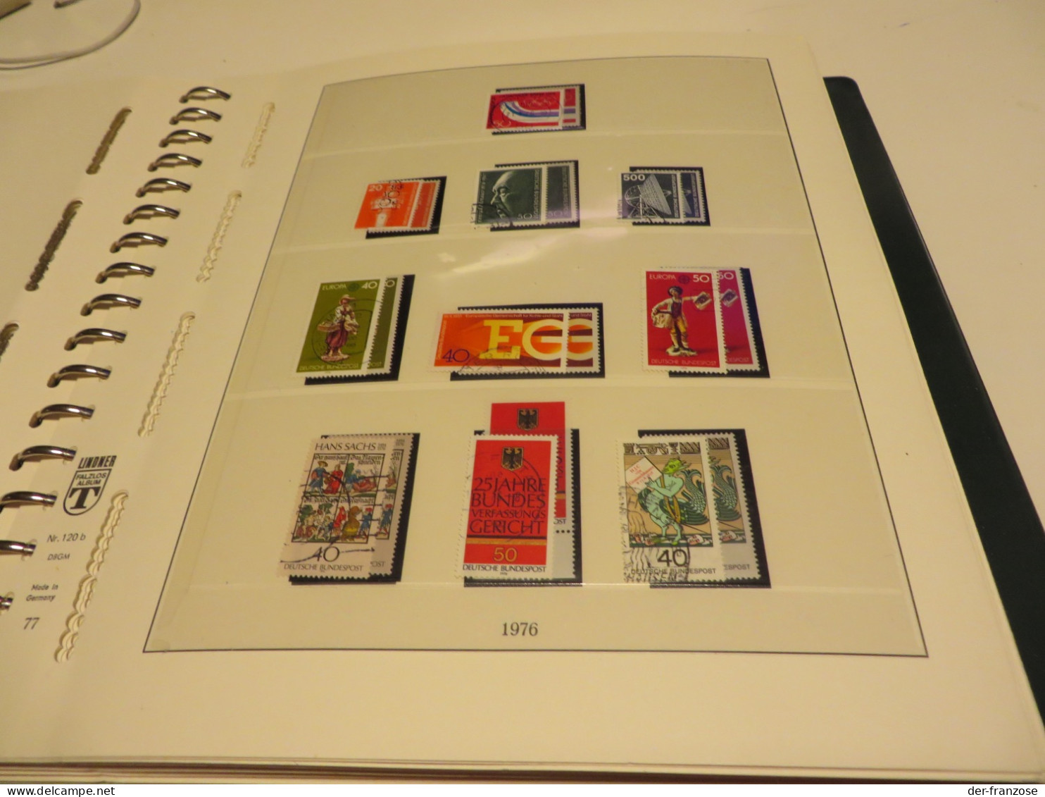 DT. - BUND  1974 bis 1983  o /  ** /  MARKEN  auf LINDNER - T - SEITEN  im  RINGBINDER