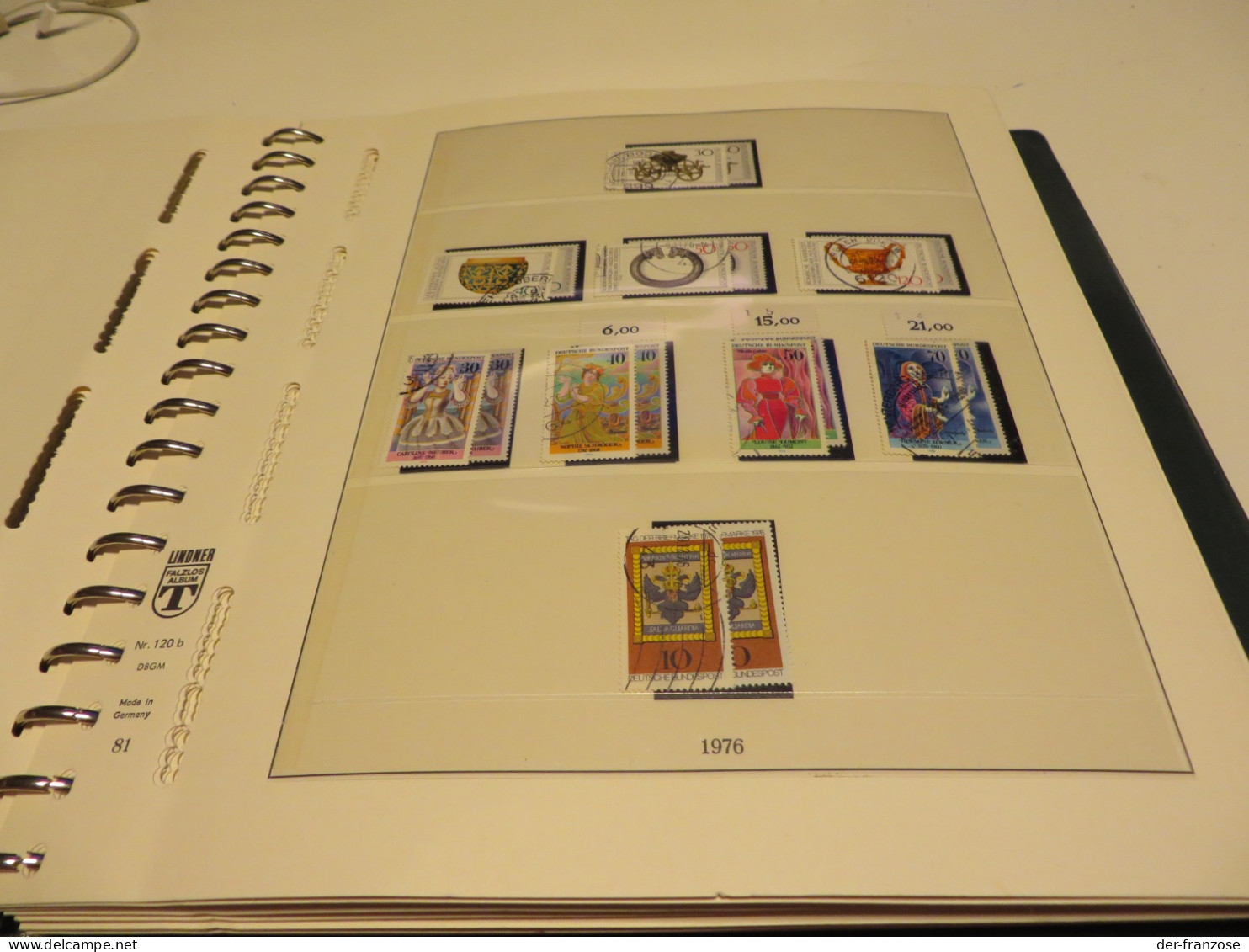 DT. - BUND  1974 bis 1983  o /  ** /  MARKEN  auf LINDNER - T - SEITEN  im  RINGBINDER