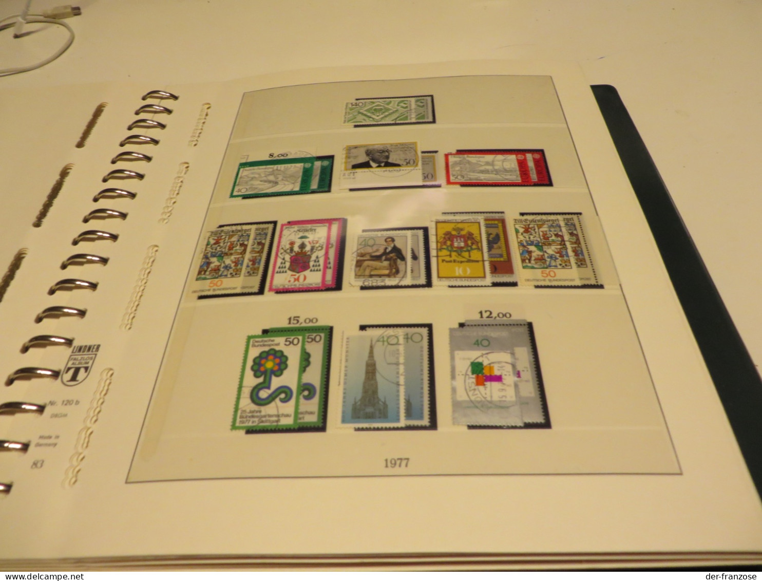 DT. - BUND  1974 bis 1983  o /  ** /  MARKEN  auf LINDNER - T - SEITEN  im  RINGBINDER