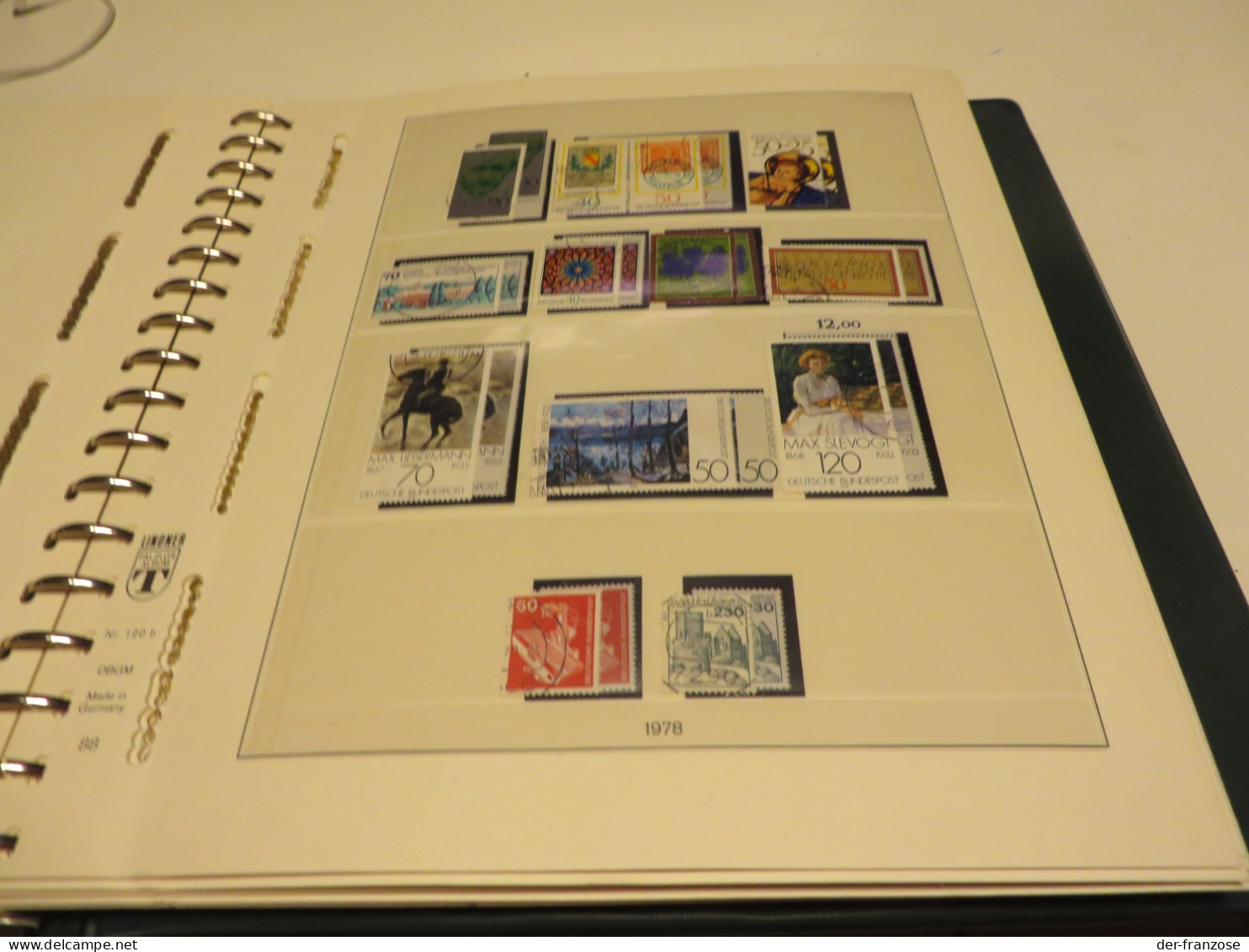 DT. - BUND  1974 bis 1983  o /  ** /  MARKEN  auf LINDNER - T - SEITEN  im  RINGBINDER