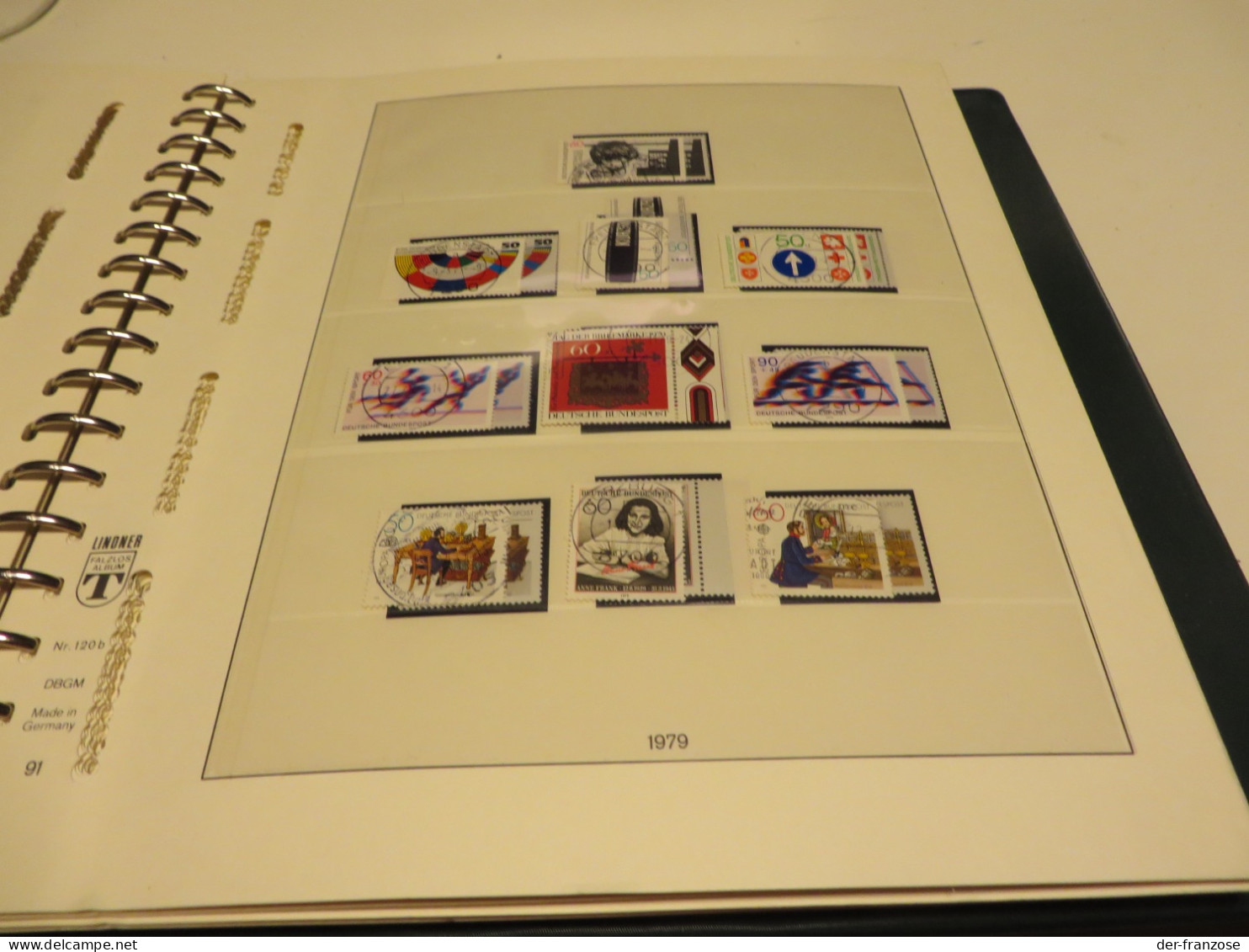 DT. - BUND  1974 bis 1983  o /  ** /  MARKEN  auf LINDNER - T - SEITEN  im  RINGBINDER