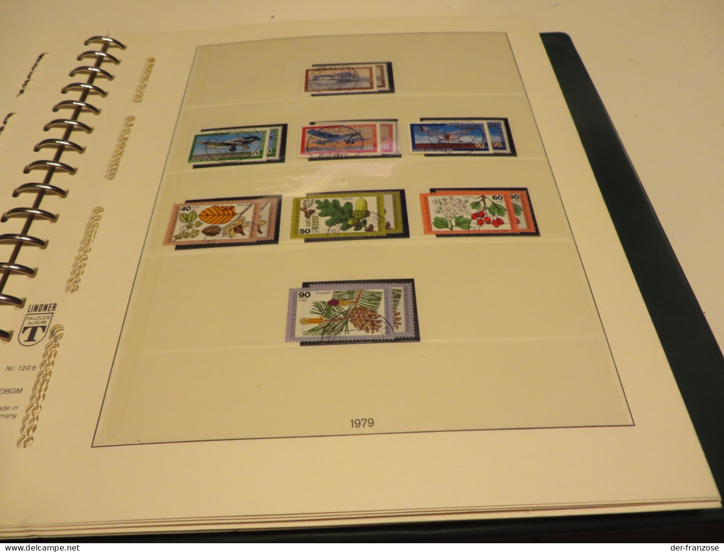 DT. - BUND  1974 bis 1983  o /  ** /  MARKEN  auf LINDNER - T - SEITEN  im  RINGBINDER