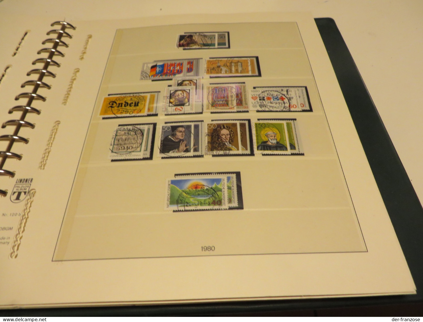 DT. - BUND  1974 bis 1983  o /  ** /  MARKEN  auf LINDNER - T - SEITEN  im  RINGBINDER