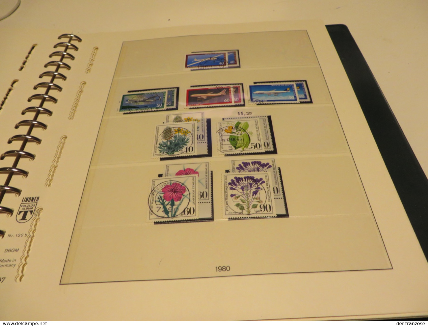 DT. - BUND  1974 bis 1983  o /  ** /  MARKEN  auf LINDNER - T - SEITEN  im  RINGBINDER