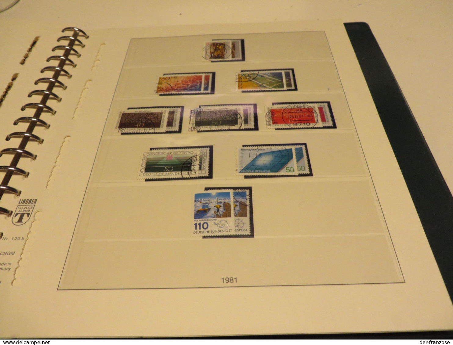 DT. - BUND  1974 bis 1983  o /  ** /  MARKEN  auf LINDNER - T - SEITEN  im  RINGBINDER