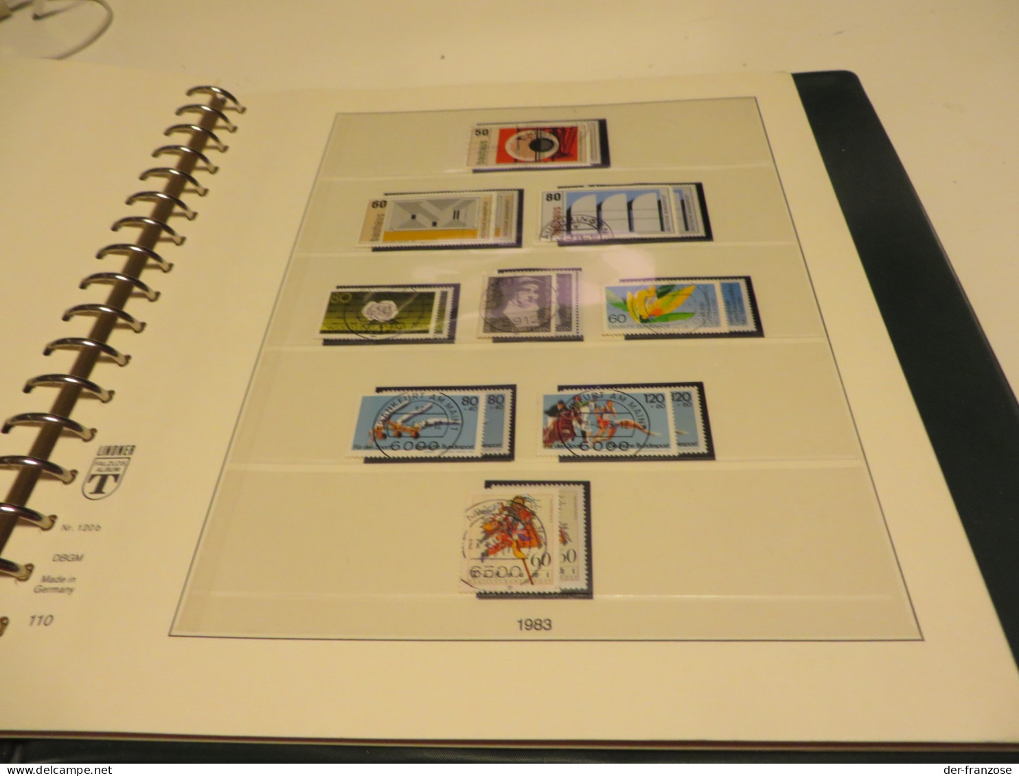 DT. - BUND  1974 bis 1983  o /  ** /  MARKEN  auf LINDNER - T - SEITEN  im  RINGBINDER