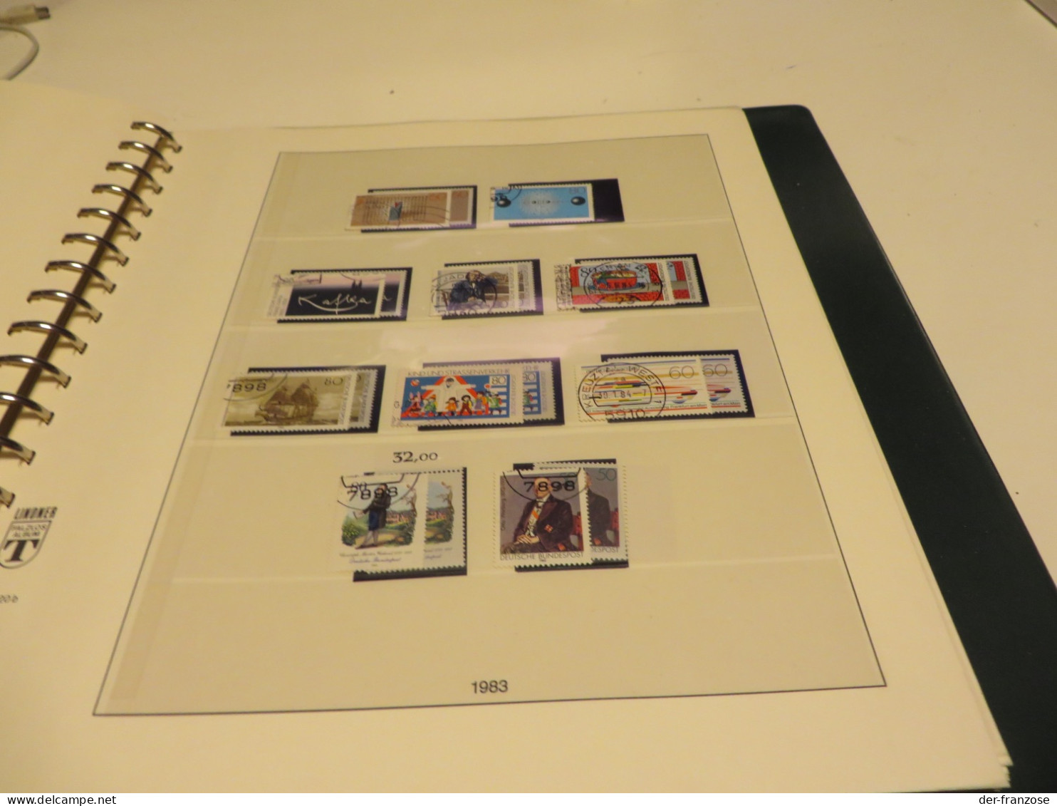 DT. - BUND  1974 bis 1983  o /  ** /  MARKEN  auf LINDNER - T - SEITEN  im  RINGBINDER