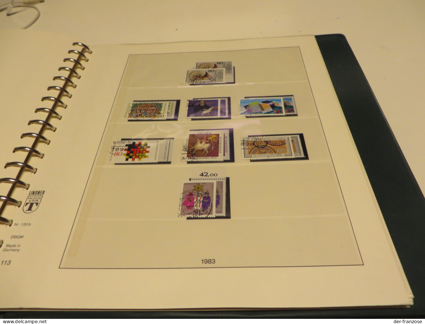 DT. - BUND  1974 bis 1983  o /  ** /  MARKEN  auf LINDNER - T - SEITEN  im  RINGBINDER