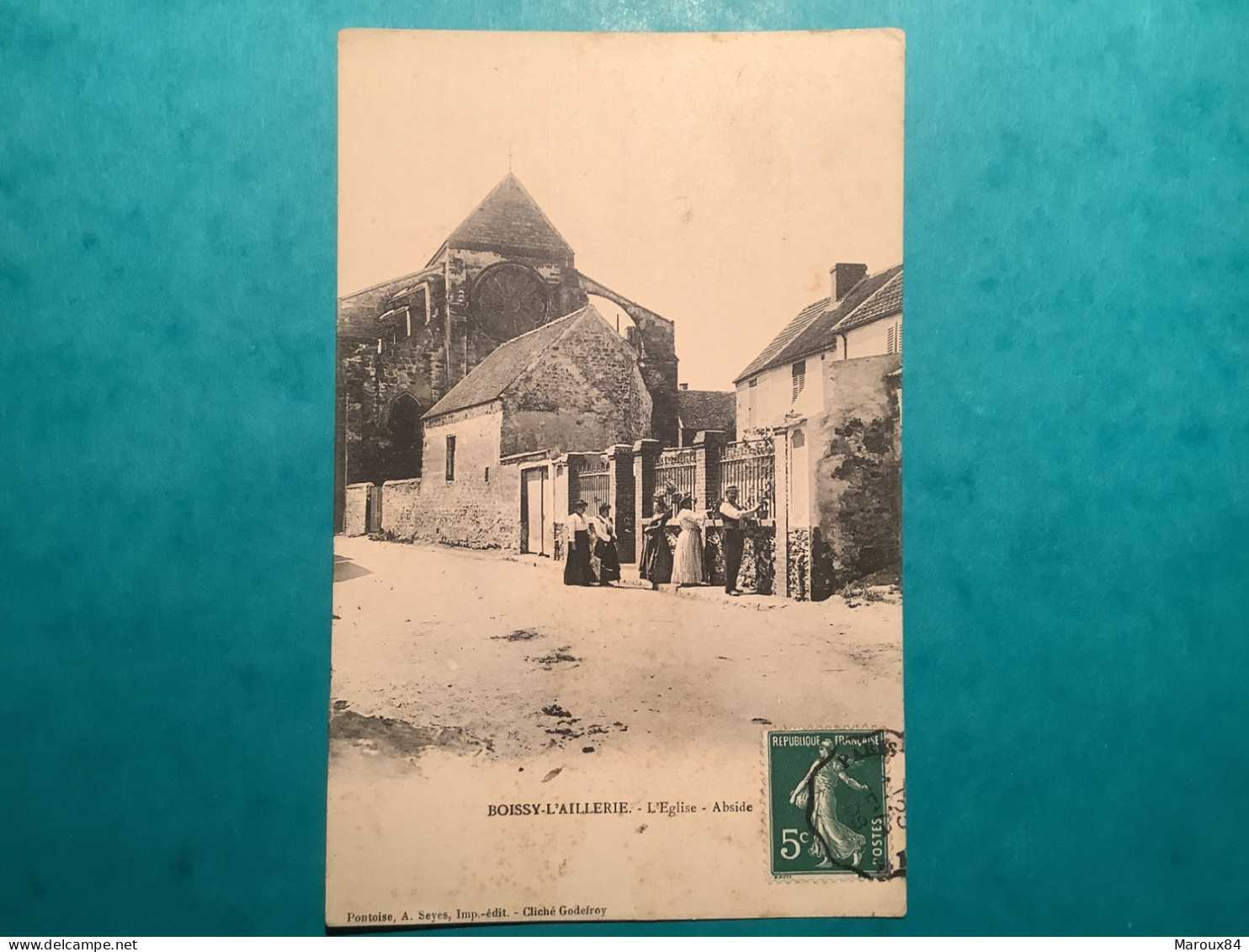 95/ Boissy L’aillerie.l’église Abside - Boissy-l'Aillerie