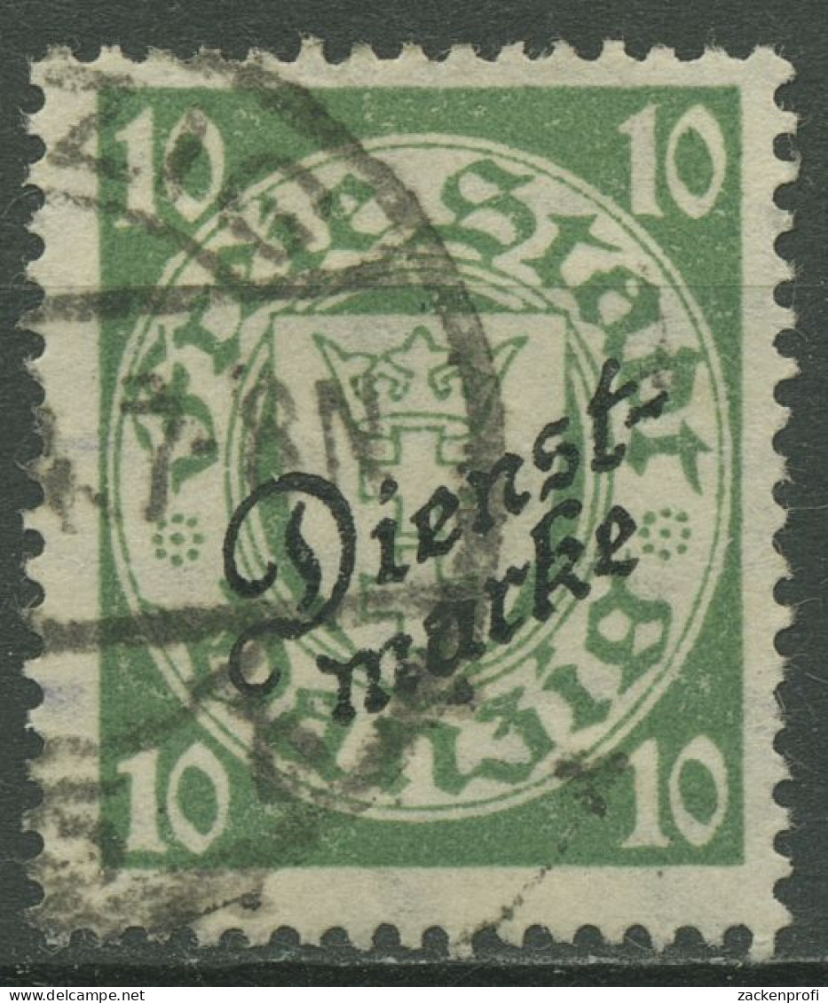 Danzig Dienstmarke 1924 Staatswappen Mit Aufdruck D 42 A Gestempelt - Dienstzegels