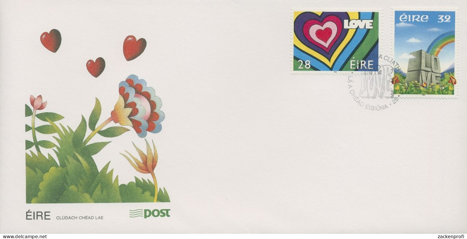 Irland 1992 Valentinstag Ersttagsbrief 780/81 FDC (X18625) - FDC