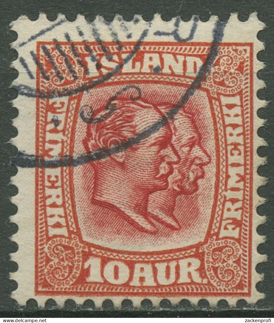 Island 1907/1908 König Christian IX. Und König Frederik VIII. 53 Gestempelt - Usados
