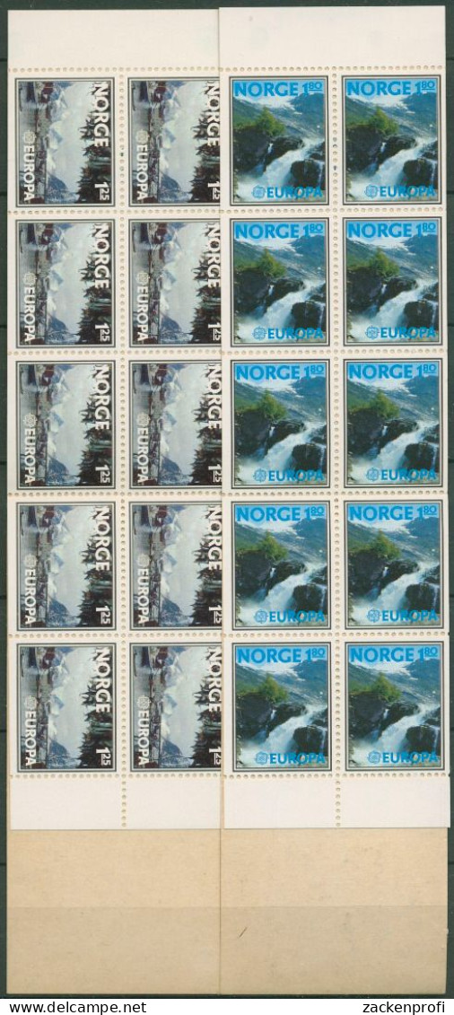 Norwegen 1977 CEPT Landschaften Markenheftchen 742/43 MH Postfrisch (C60802) - Carnets