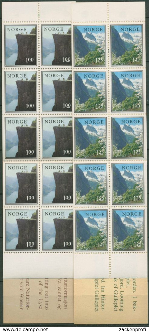 Norwegen 1976 Lysefjord Sognefjord Markenheftchen 726/27 MH Postfrisch (C60801) - Carnets