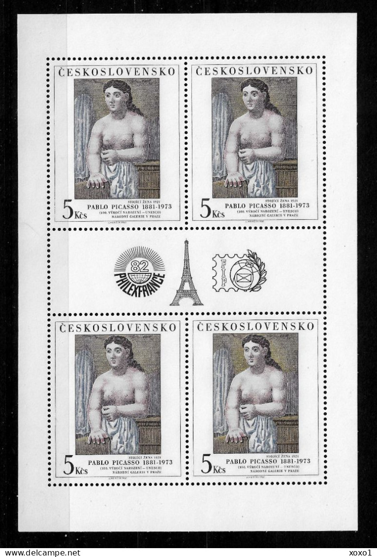 Czechoslovakia 1981 MiNr. 2645 Tschechoslowakei Art, Painting, Pablo Picasso, PHILEXFRANCE ’82  1 M\sh MNH**  15.00 € - Picasso