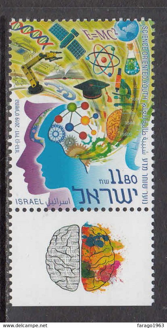 2019 Israel Science Education Physics Microscope Complete Set Of 1 + Tab MNH @ BELOW FACE VALUE - Neufs (sans Tabs)