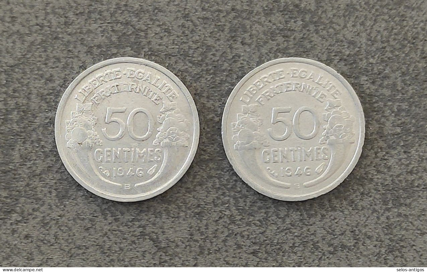 Lot De 2 Pièces De 50 Centime B 1946 REPUBLIQUE FRANCAISE - 50 Centimes