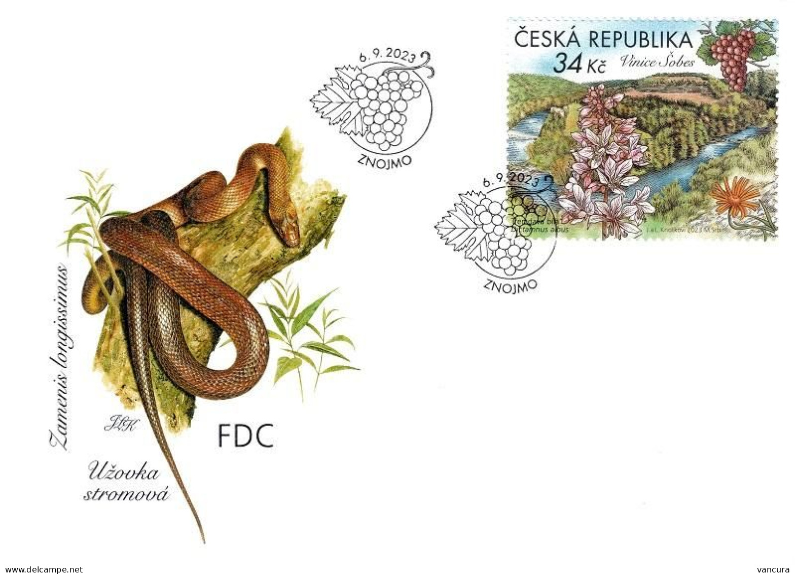 FDC 1222 - 5 Czech Republic Podyjí National Park: 2023 Stag Beetle Snake Orchid - FDC