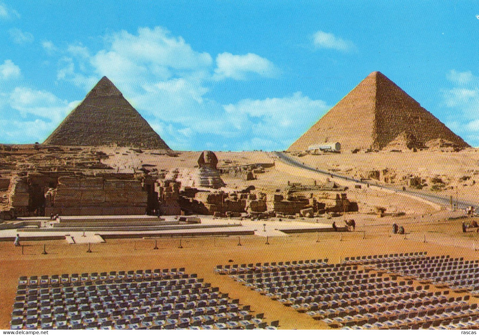 CPM - K - EGYPTE - GIZEH - LE SPHINX ET LES PYRAMIDES DE CHEOPS ET KEPHREN - Gizeh