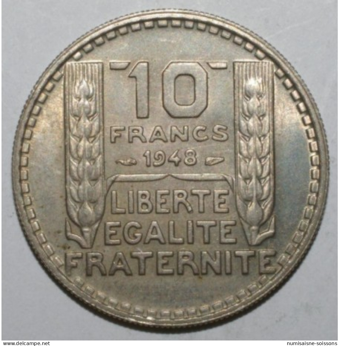 GADOURY 811 - 10 FRANCS 1948 TYPE TURIN PETITE TETE - SUP A FDC TACHE - KM 909.1 - 10 Francs