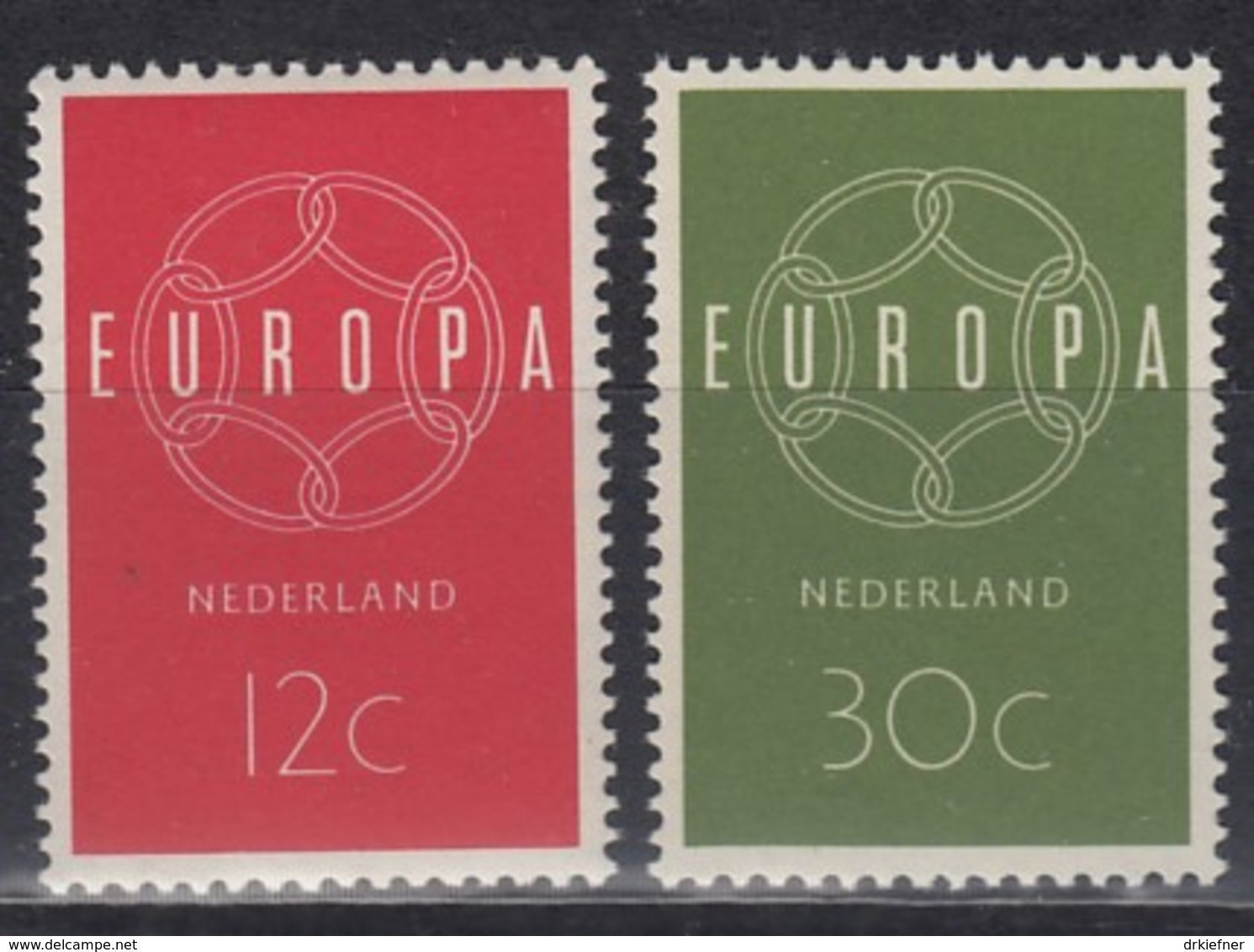 Niederlande 735-736, Postfrisch **, Europa CEPT 1959, Sechsgliedrige Kette - 1959
