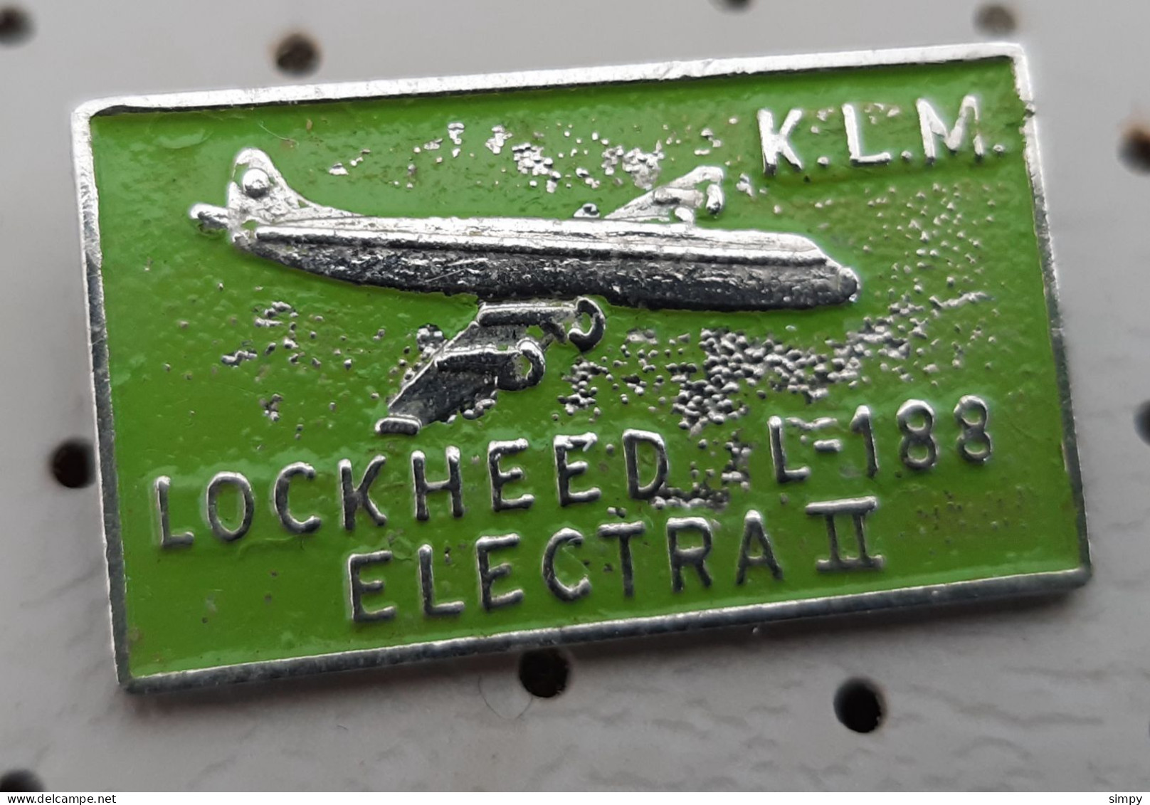 KLM Lockheed L-188 Electra II Plane Airplain Pin - Avions