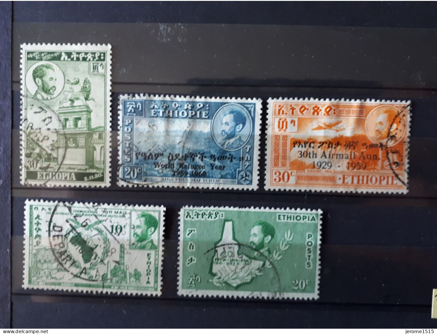 Timbres Ethiopie : 1958 - 1961 & - Etiopia