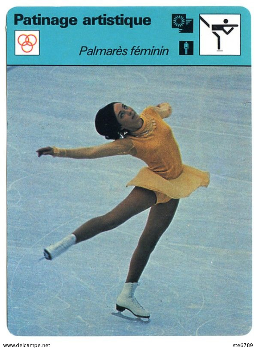 Patinage Artistique PALMARES FEMININ  Championnes Monde Et JO Sport  Glace Fiche Illustrée Documentée - Sport