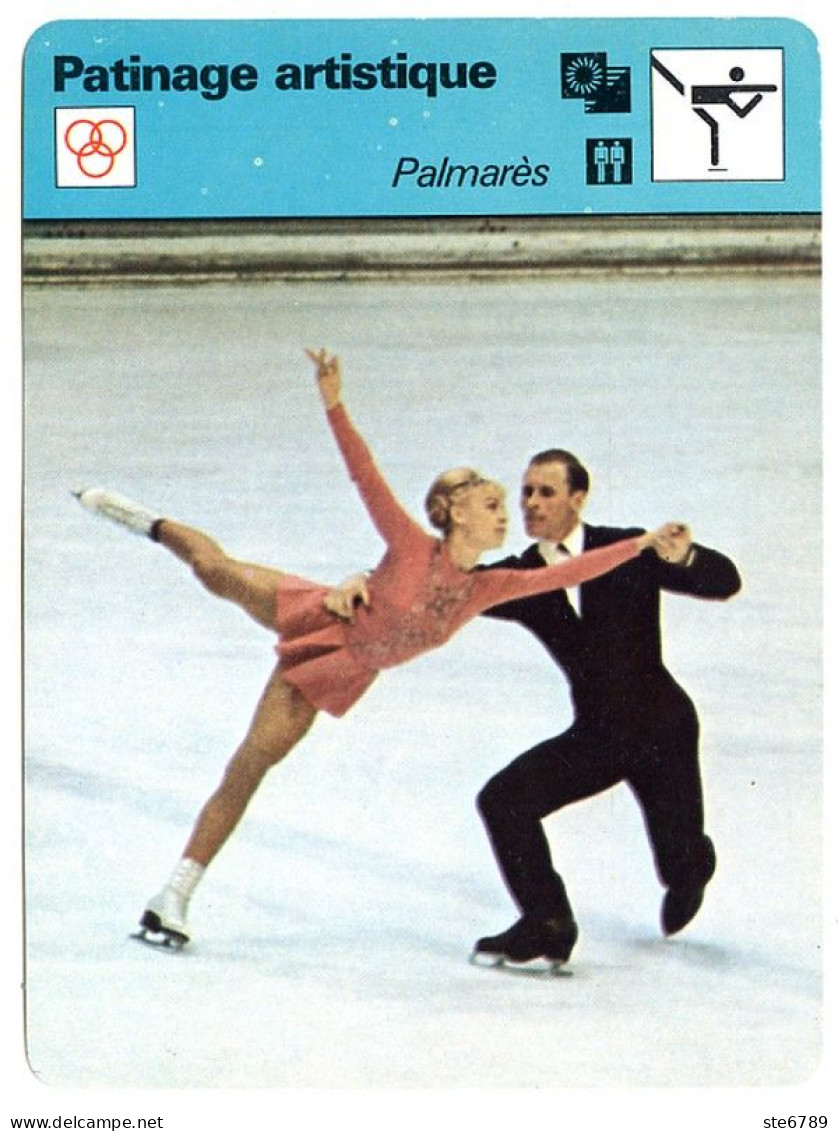 Patinage Artistique PALMARES CM ET  JEUX OLYMPIQUES  Sport  Glace Fiche Illustrée Documentée - Sport