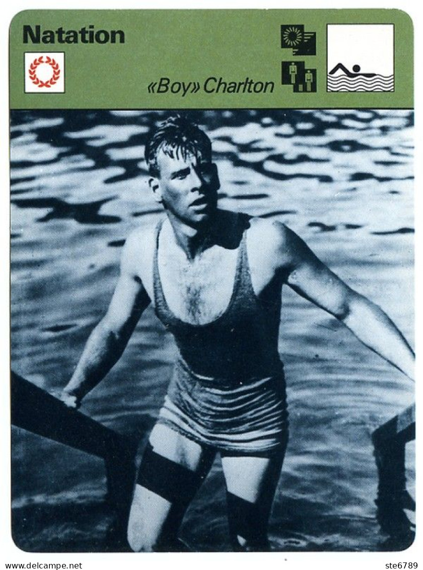 Natation  BOY CHARLTON    Sport Fiche Illustrée Documentée - Sport