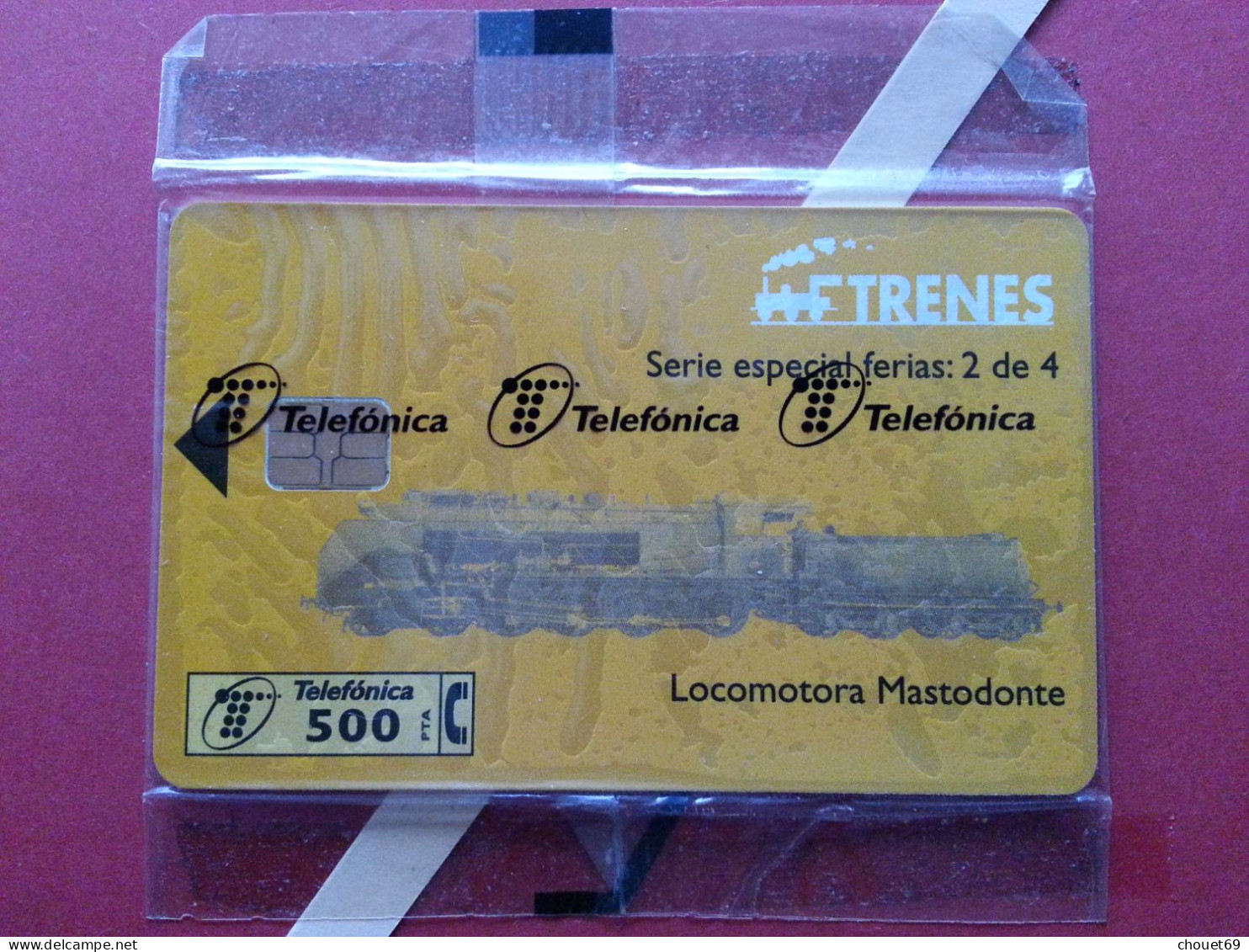 Telefónica - LOCOMOTORA MASTODONTE 10 000 Ex Blister MINT Folder (BQ0621 Train - Emisiones Privadas