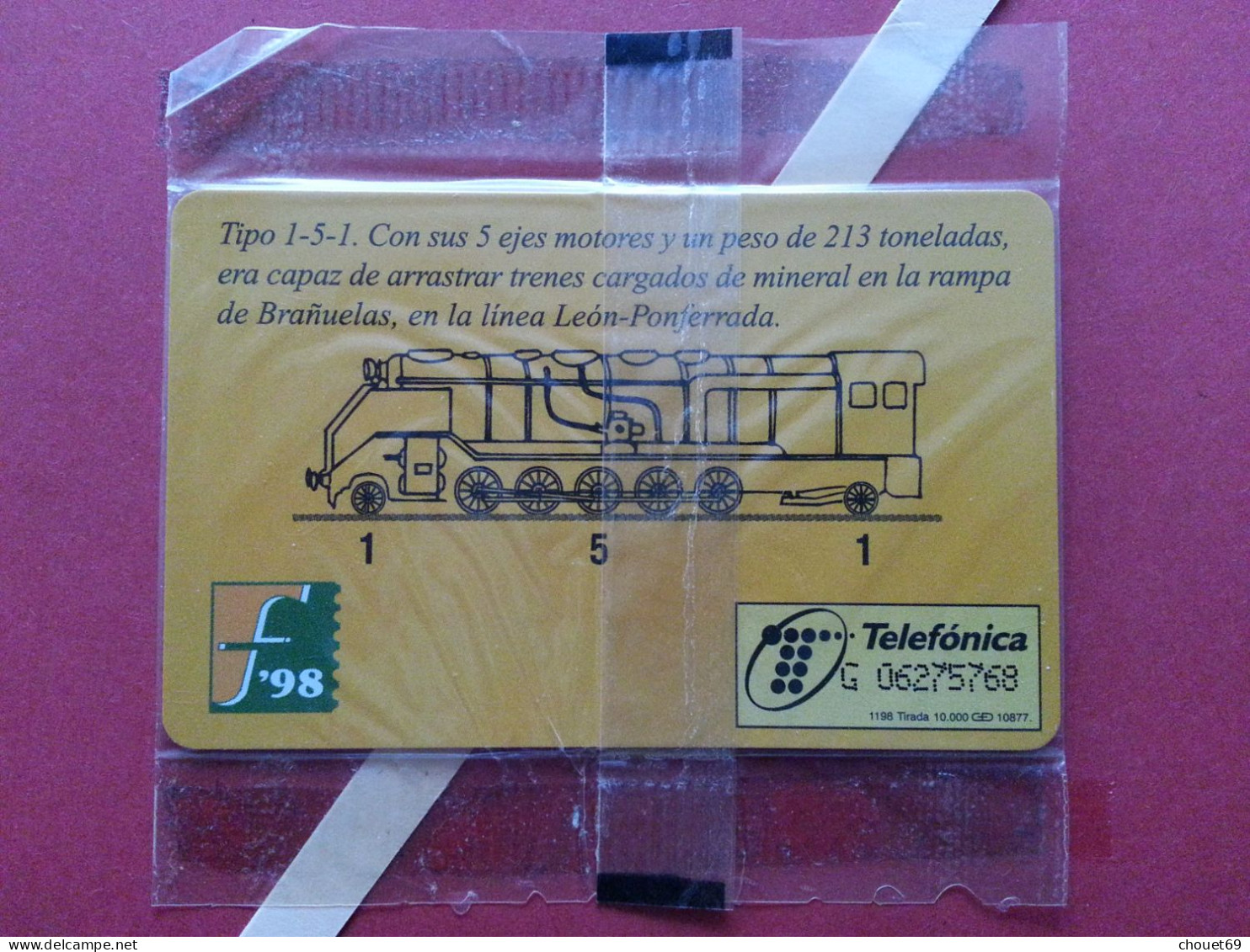 Telefónica - LOCOMOTORA SANTA FE 10 000 Ex Blister MINT Folder (BQ0621 Train - Private Issues