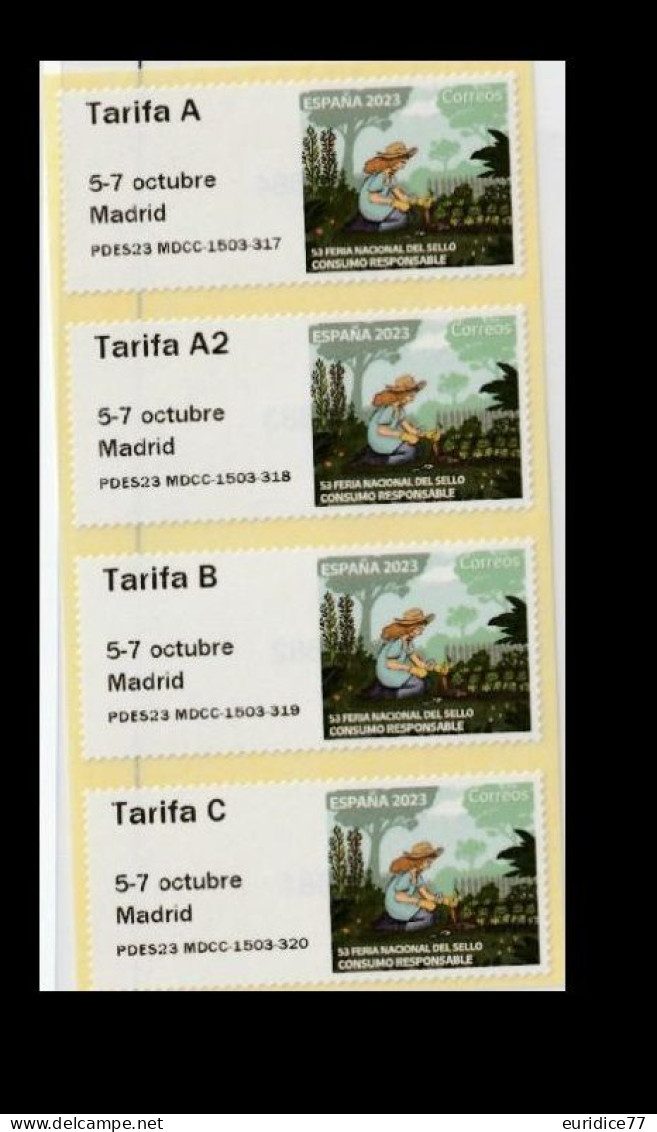 Spain Espagne España 2023 - ATM 53 Feria Nac. Del Sello Madrid Consumo Responsable Strip Mnh** - Automatenmarken [ATM]