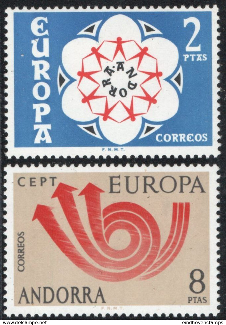 Andorra Spanish 1973 Cept 2 Values MNH - 1973