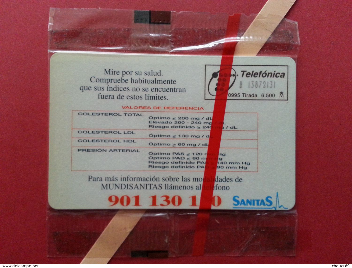 Telefónica - SANITAS - 6 500 Ex Blister MINT Folder (BQ0621 - Emisiones Privadas