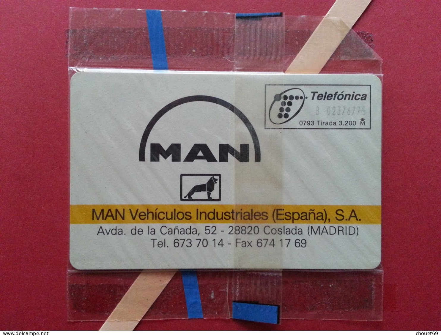 Telefónica - MAN VEHICULOS INDUSTRIALES - 3 200 Ex Blister MINT Folder (BQ0621 - Privé-uitgaven