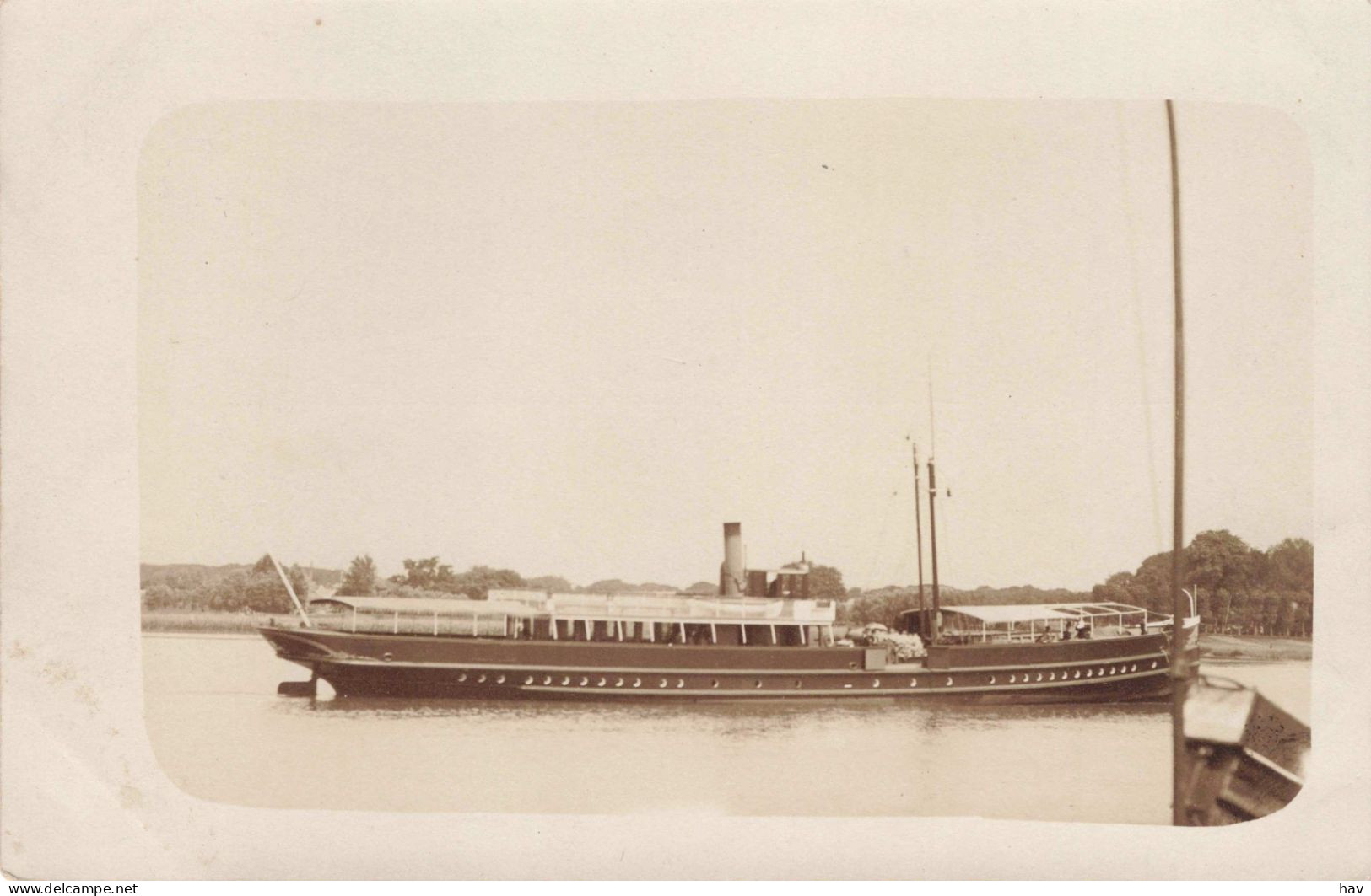 Stoomboot Op De IJssel Bij Kampen Oude Foto 3165 - Kampen