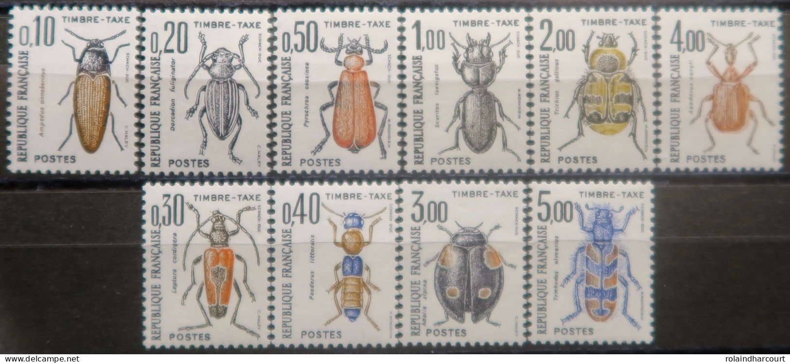 LP3969/379 - 1982/1993 - TIMBRES TAXE - INSECTES - SERIE COMPLETE - N°103 à 112 NEUFS** - 1960-.... Nuevos