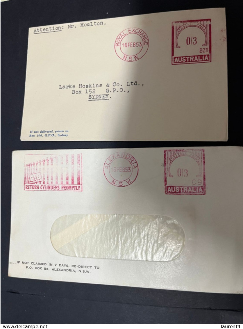 22-2-2024 (1 W 4) Australia Cover X 2 - 1950's (with Slogan Advertising) - Lettres & Documents