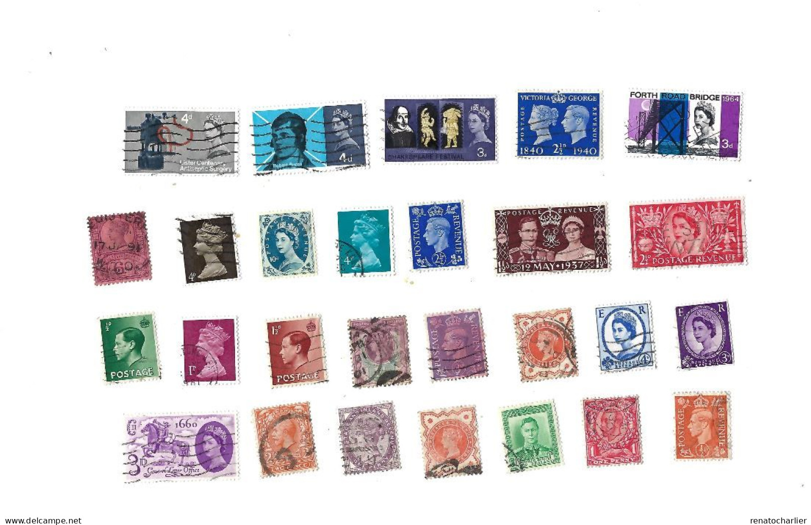 Collection De 72 Timbres Oblitérés. - Collections