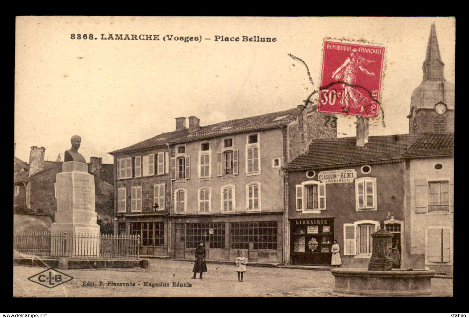 88 - LAMARCHE - PLACE BELLUNE - CLASQUIN-BEDEL IMPRIMEUR DE PAPIERS-PEINTS - Lamarche