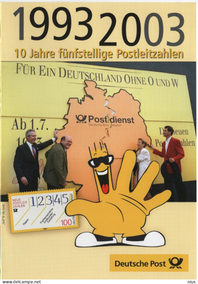 Germany Deutschland 2003 10 Jahre Fünfstellige Postleitzahlen, 10 Years Of Five-digit Zip Codes, Canceled In Bonn - 2001-2010