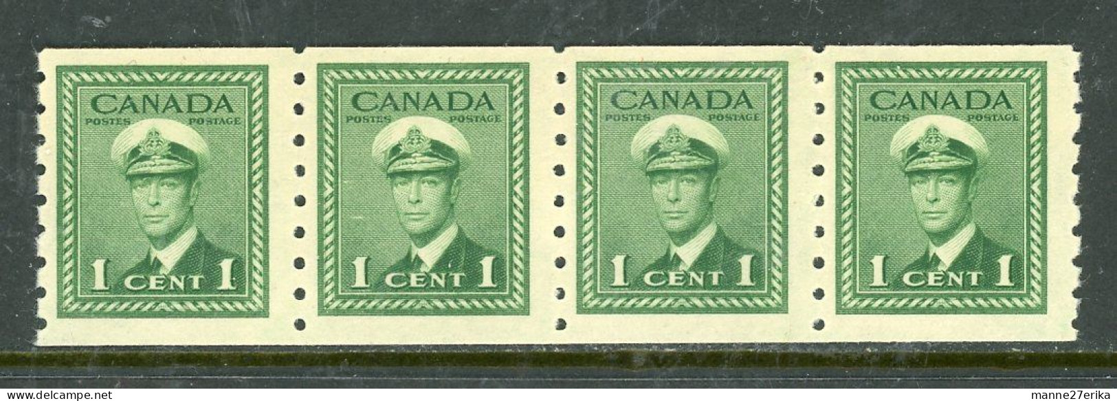 Canada 1942-43 King George Vl War Issue Coil Stamps - Unused Stamps