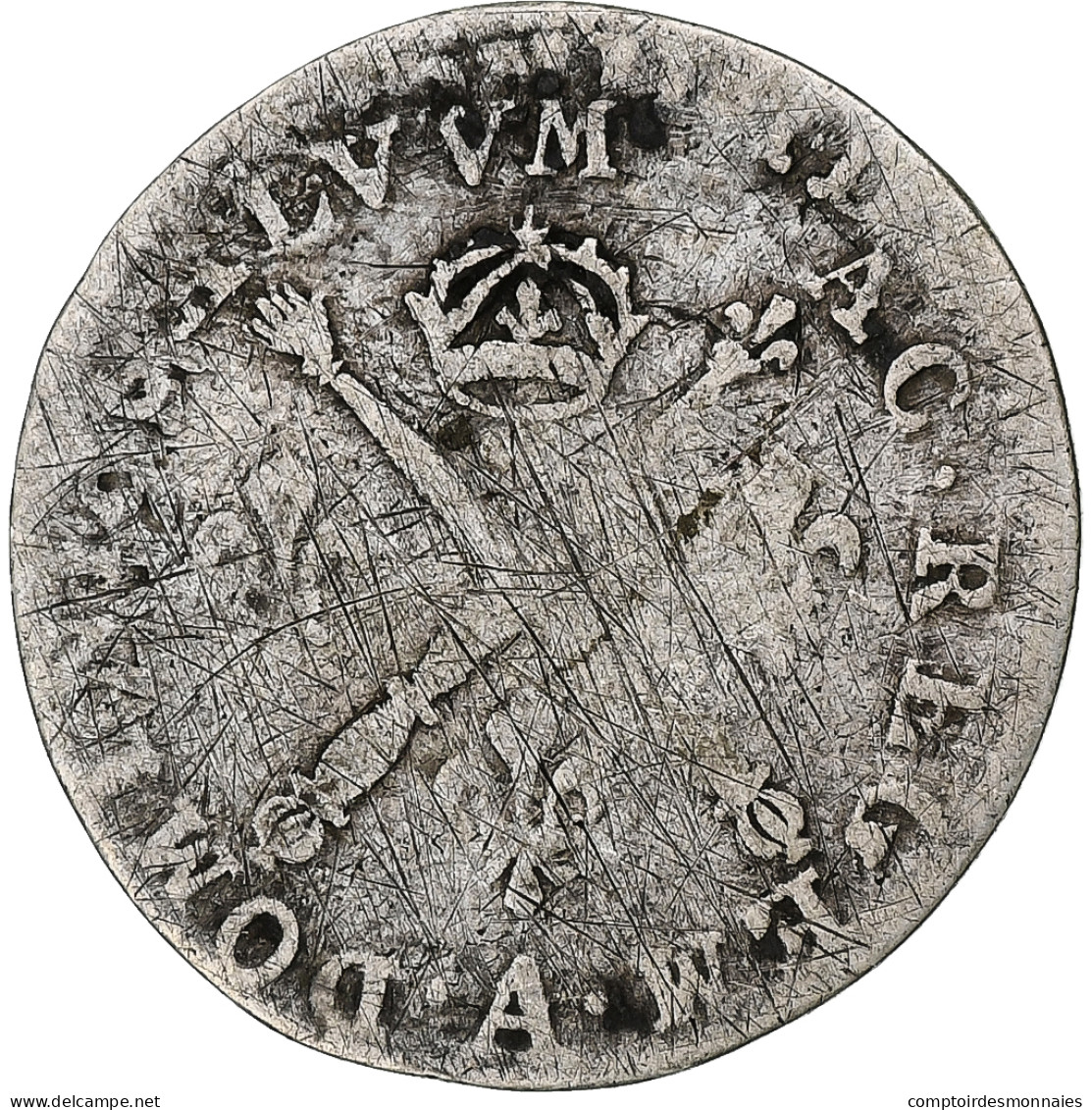 France, Louis XIV, 5 Sols Aux Insignes, 1702, Paris, Réformé, Argent, TB - 1643-1715 Luigi XIV El Re Sole