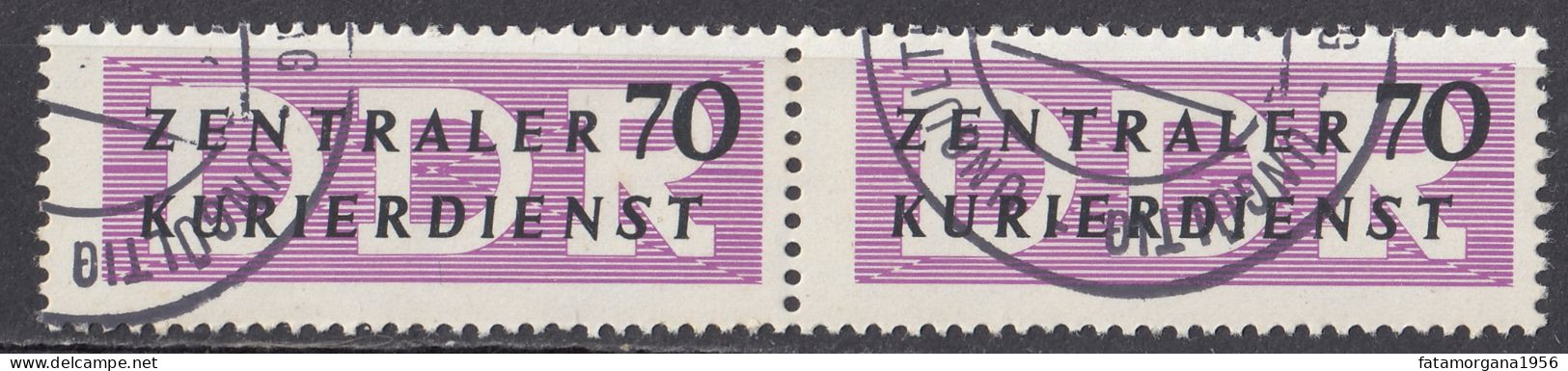 DDR - 1956 - Coppia Di Yvert Servizio 42 Usati Uniti Fra Loro. - Used