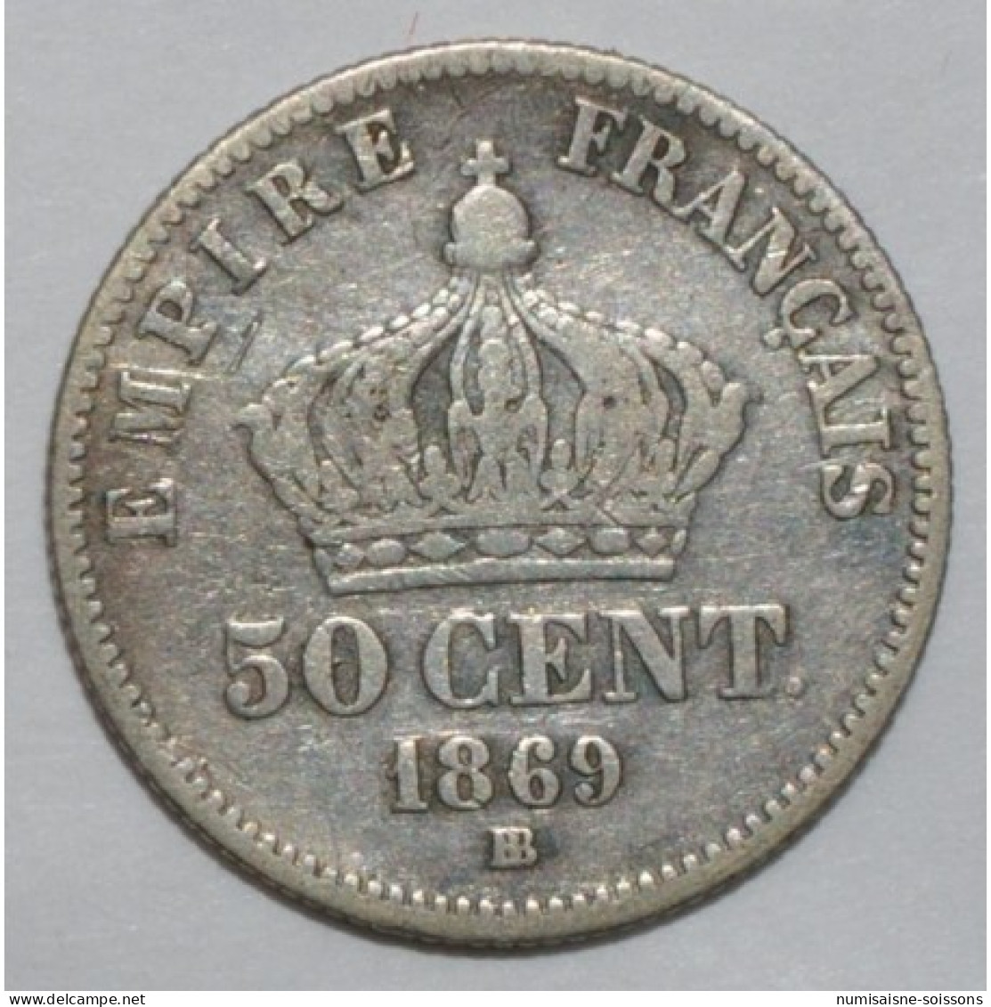 GADOURY 417 - 50 CENT. 1869 BB TYPE NAPOLEON III Tête Laurée - TB - KM 814 - 50 Centimes